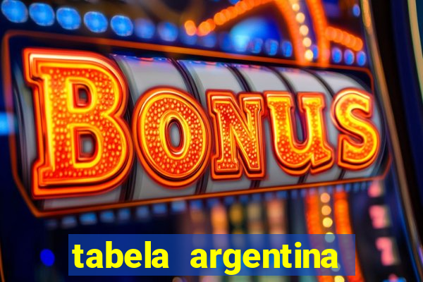 tabela argentina torneo betano